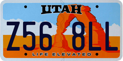 UT license plate Z568LL