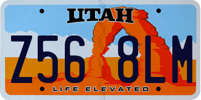 UT license plate Z568LM