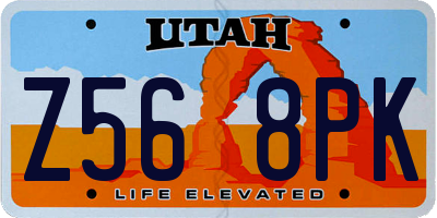 UT license plate Z568PK
