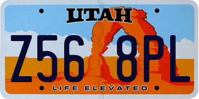 UT license plate Z568PL