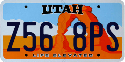 UT license plate Z568PS