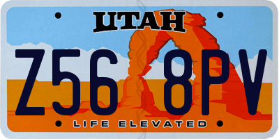UT license plate Z568PV