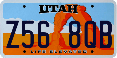 UT license plate Z568QB