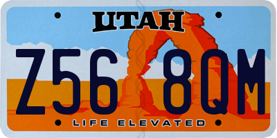 UT license plate Z568QM