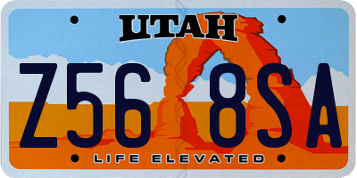 UT license plate Z568SA