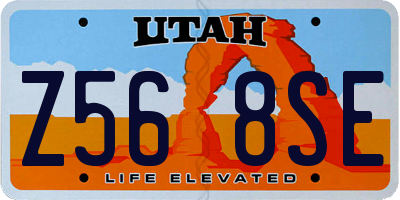 UT license plate Z568SE