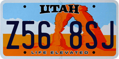 UT license plate Z568SJ