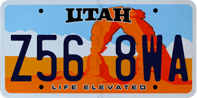 UT license plate Z568WA
