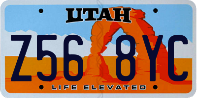 UT license plate Z568YC