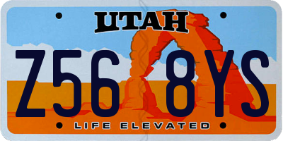 UT license plate Z568YS