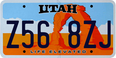 UT license plate Z568ZJ