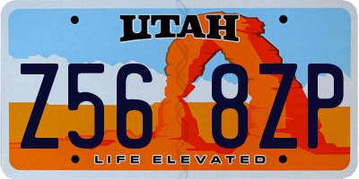 UT license plate Z568ZP
