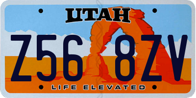 UT license plate Z568ZV