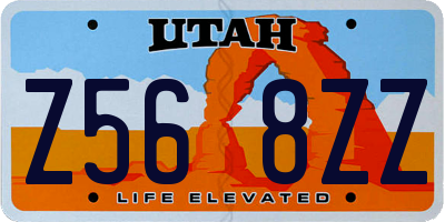 UT license plate Z568ZZ