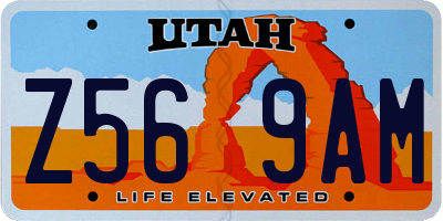 UT license plate Z569AM
