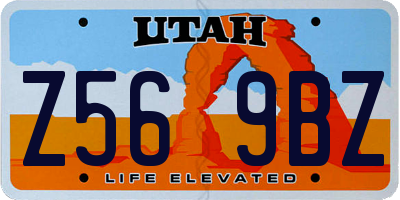 UT license plate Z569BZ