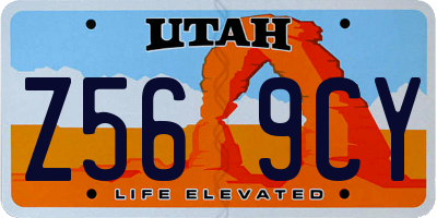 UT license plate Z569CY