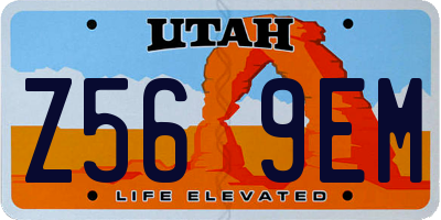 UT license plate Z569EM