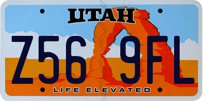 UT license plate Z569FL