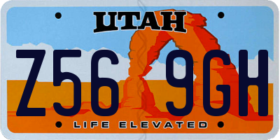 UT license plate Z569GH