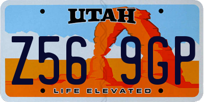 UT license plate Z569GP