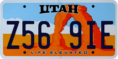 UT license plate Z569IE