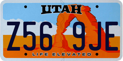 UT license plate Z569JE