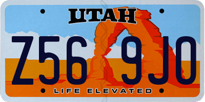UT license plate Z569JO