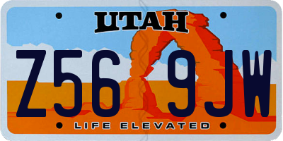 UT license plate Z569JW