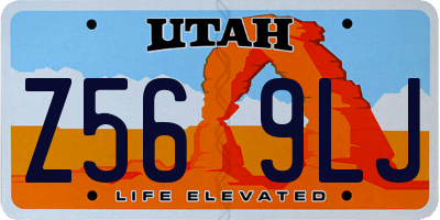 UT license plate Z569LJ