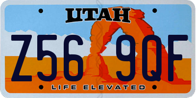 UT license plate Z569QF