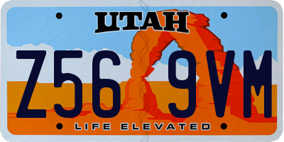 UT license plate Z569VM