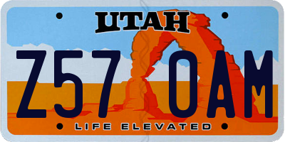 UT license plate Z570AM