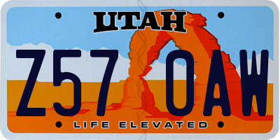 UT license plate Z570AW