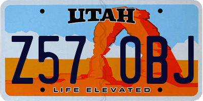 UT license plate Z570BJ