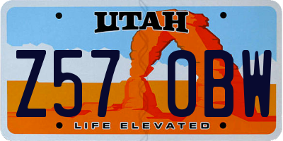 UT license plate Z570BW