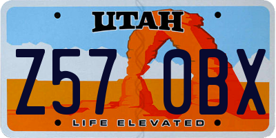 UT license plate Z570BX