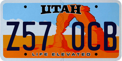 UT license plate Z570CB