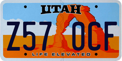 UT license plate Z570CF