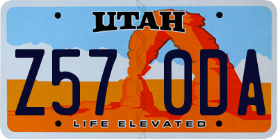 UT license plate Z570DA