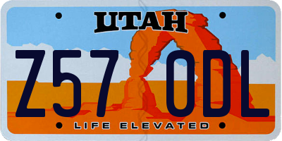 UT license plate Z570DL