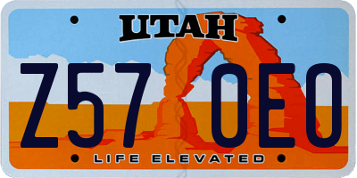 UT license plate Z570EO