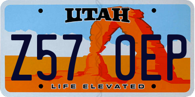 UT license plate Z570EP