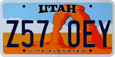 UT license plate Z570EY