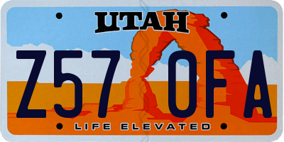 UT license plate Z570FA
