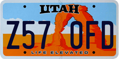 UT license plate Z570FD