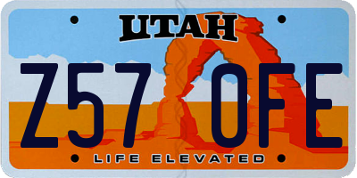 UT license plate Z570FE