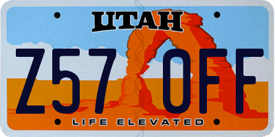 UT license plate Z570FF