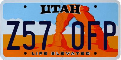 UT license plate Z570FP