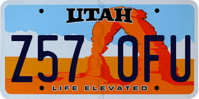 UT license plate Z570FU
